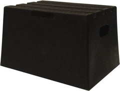 Diversified Plastics - 11-3/4" High x 13-5/8" Wide x 19-1/4" Deep, Black Step Stool - 500 Lb Capacity - Caliber Tooling