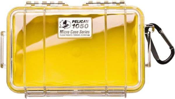 Pelican Products, Inc. - 5-1/16" Wide x 3-1/8" High, Clamshell Hard Case - Clear/Yellow, Polycarbonate - Caliber Tooling