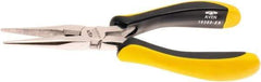 Aven - 6-1/2" OAL, 25/32" Jaw Length x 1-1/2" Jaw Width, Long Nose Side Cutting Multipurpose Pliers - Serrated Jaw, Pliers Head, Ergonomic Comfort Handles - Caliber Tooling