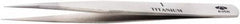 Aven - 4-1/2" OAL 1 Precision Tweezers - Fine Straight Point - Caliber Tooling