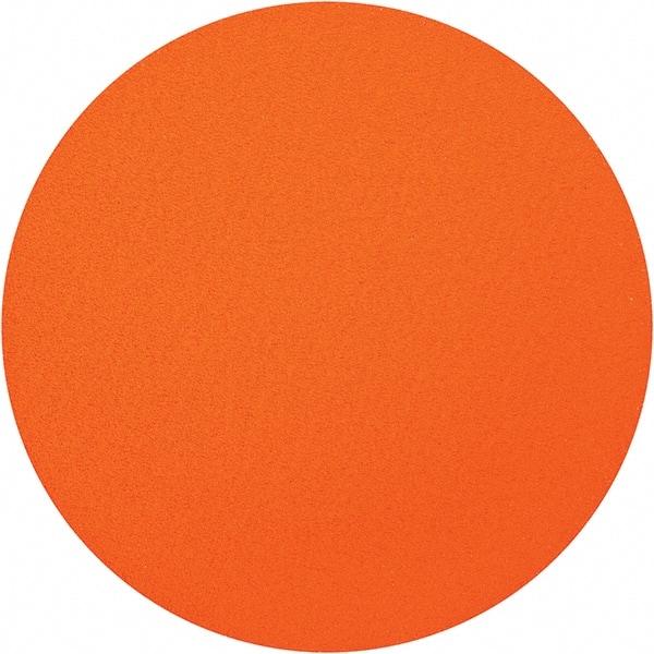 Norton - 20" Diam, 120 Grit Ceramic Adhesive PSA Disc - Medium Grade, Orange, Y Weighted Backing, Flexible - Caliber Tooling