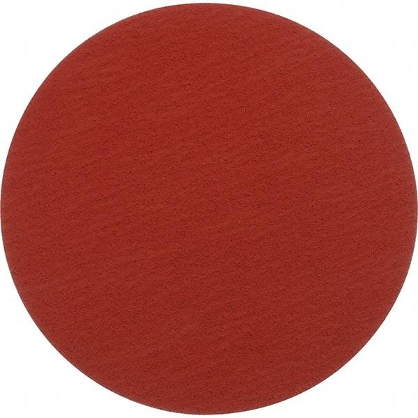 Norton - 12" Diam, 40 Grit Ceramic Adhesive PSA Disc - Very Coarse, Orange, Y Weighted Cloth Backing - Caliber Tooling