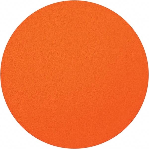 Norton - 20" Diam, 80 Grit Ceramic Adhesive PSA Disc - Coarse Grade, Orange, Y Weighted Backing, Flexible - Caliber Tooling