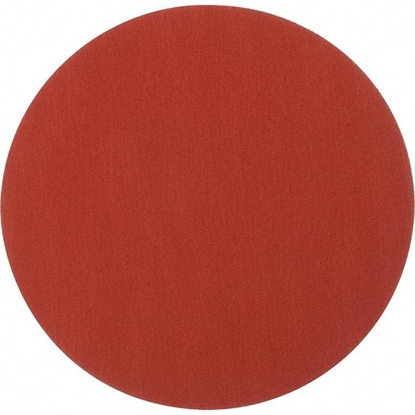 Norton - 12" Diam, 60 Grit Ceramic Adhesive PSA Disc - Coarse Grade, Orange, Y Weighted Backing, Flexible - Caliber Tooling