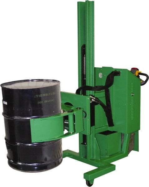 Valley Craft - 1,000 Lb Load Capacity, 30 & 55 Gal Drum Stacker/Rotator - 32" Wide x 90" High, 4 Steel Wheels - Caliber Tooling