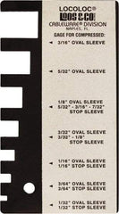 Loos & Co. - 1/32 to 3/16 Inch Range, Wire and Sheet Metal Gage - Use with Cable Sleeve Swaging - Caliber Tooling