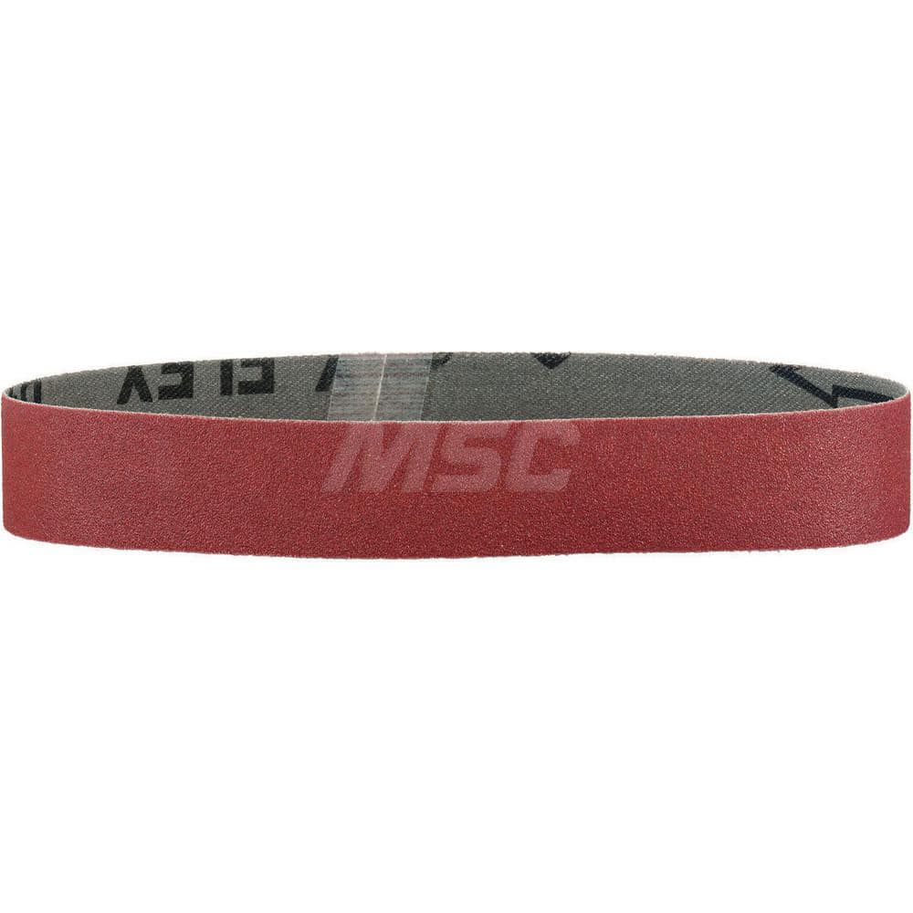 Abrasive Belt: 1-1/2″ Width, 30″ OAL, 120 Grit, Aluminum Oxide Coated, Dry