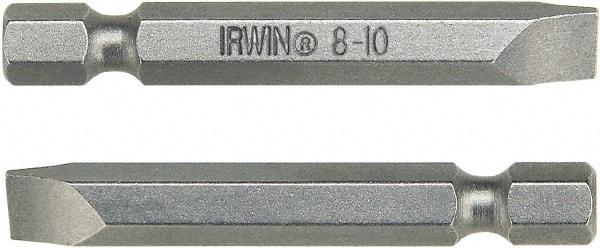 Irwin - 1.22mm Slotted Screwdriver Bit - 1/4" Hex Drive, 6" OAL - Caliber Tooling