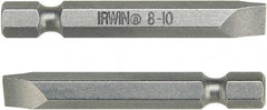 Irwin - 1.22mm Slotted Screwdriver Bit - 1/4" Hex Drive, 6" OAL - Caliber Tooling