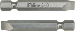 Irwin - 0.99mm Slotted Screwdriver Bit - 1/4" Hex Drive, 6" OAL - Caliber Tooling