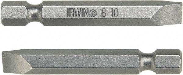 Irwin - 0.89mm Slotted Screwdriver Bit - 1/4" Hex Drive, 6" OAL - Caliber Tooling