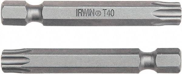 Irwin - T7 Torx Bit - 1/4" Hex Drive, 3-1/2" OAL - Caliber Tooling