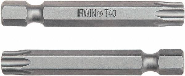 Irwin - T9 Torx Bit - 1/4" Hex Drive, 3-1/2" OAL - Caliber Tooling