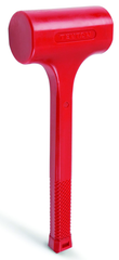48 oz Dead Blow Hammer- 2-3/8'' Head Diameter Coated Steel Handle - Caliber Tooling