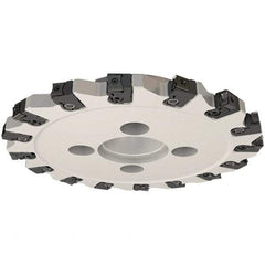 Iscar - Shell Mount B Connection, 0.5512" Cutting Width, 1-1/16" Depth of Cut, 100mm Cutter Diam, 1-1/16" Hole Diam, 6 Tooth Indexable Slotting Cutter - FDN-CALN11 Toolholder, LNHT 1106 PN-N HT, LNHT 1106 PN-R HT Insert - Caliber Tooling