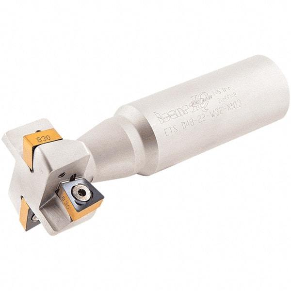 Iscar - 40mm Cutting Diam 18mm Cutting Width, 32mm Shank Diam, Indexable T-Slot Cutter - Insert Style XNMU 13, 120mm OAL, 2 Flutes - Caliber Tooling