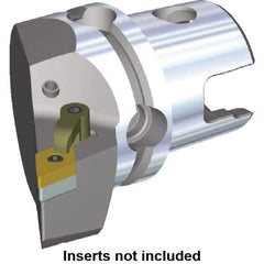 Kennametal - Left Hand Cut, Size KM40, DN.. Insert Compatiblity, Modular Turning & Profiling Cutting Unit Head - 27mm Ctr to Cutting Edge, 40mm Head Length, Through Coolant, Series M-Clamping - Caliber Tooling