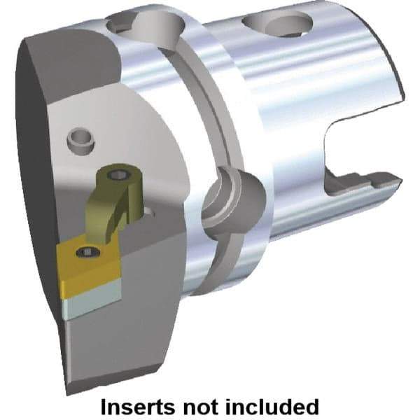 Kennametal - Right Hand Cut, Size KM80, DN.. Insert Compatiblity, Modular Turning & Profiling Cutting Unit Head - 53mm Ctr to Cutting Edge, 70mm Head Length, Through Coolant, Series M-Clamping - Caliber Tooling