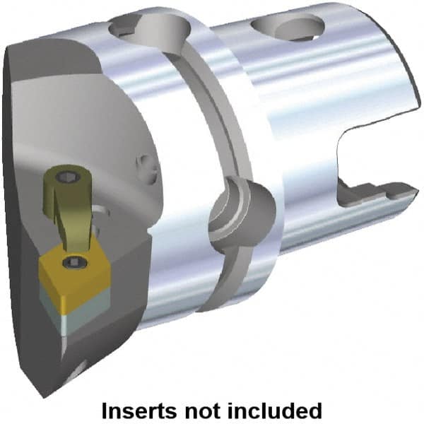 Kennametal - Right Hand Cut, Size KM40, DN.. Insert Compatiblity, Internal or External Modular Turning & Profiling Cutting Unit Head - 27mm Ctr to Cutting Edge, 40mm Head Length, Through Coolant, Series M-Clamping - Caliber Tooling