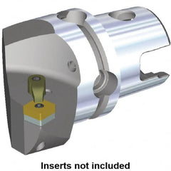 Kennametal - Left Hand Cut, Size KM50, SN.. Insert Compatiblity, Internal or External Modular Turning & Profiling Cutting Unit Head - 35mm Ctr to Cutting Edge, 50mm Head Length, Through Coolant, Series M-Clamping - Caliber Tooling