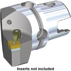 Kennametal - Left Hand Cut, Size KM80, SN.. Insert Compatiblity, Modular Turning & Profiling Cutting Unit Head - 48mm Ctr to Cutting Edge, 70mm Head Length, Through Coolant, Series M-Clamping - Caliber Tooling