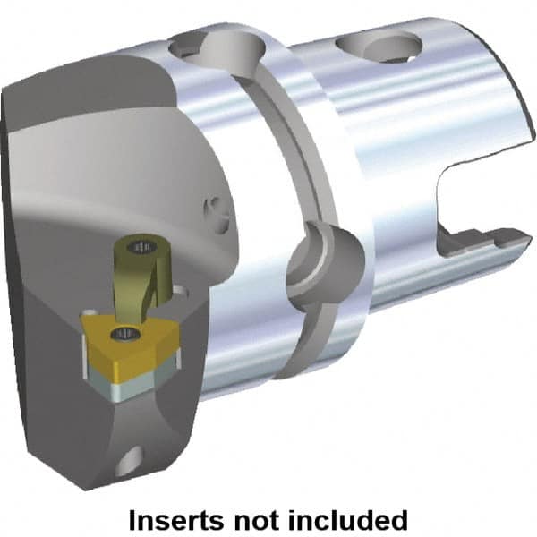 Kennametal - Right Hand Cut, Size KM80, WN.. Insert Compatiblity, Internal or External Modular Turning & Profiling Cutting Unit Head - 53mm Ctr to Cutting Edge, 70mm Head Length, Through Coolant, Series M-Clamping - Caliber Tooling