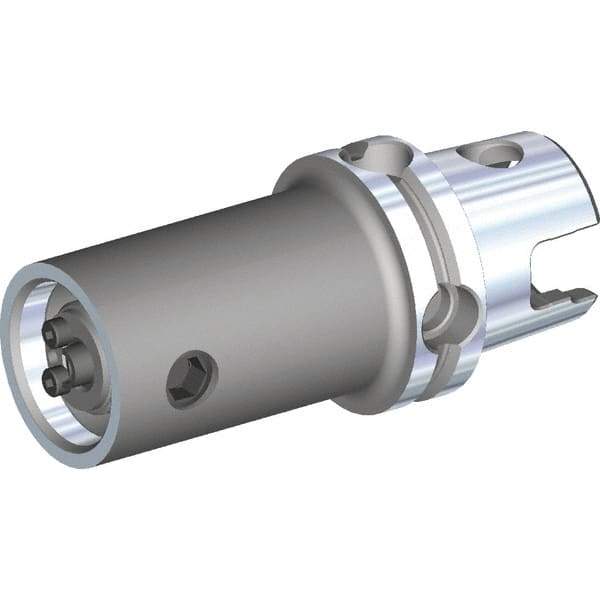 Kennametal - KM80TS Outside Modular Connection, KM63 Inside Modular Connection, KM80 to KM63 Reducing Adapter - 80mm Projection, 63mm Nose Diam, Through Coolant - Exact Industrial Supply