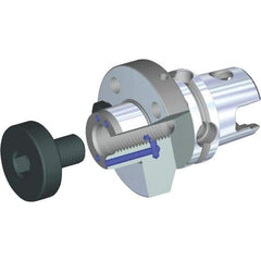 Kennametal - KM80TS Modular Connection 60mm Pilot Diam Shell Mill Holder - 70mm Flange to Nose End Projection, 129mm Nose Diam, M16x2.0 Lock Screw, Through-Spindle Coolant - Exact Industrial Supply