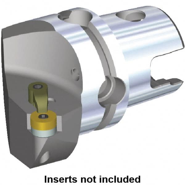 Kennametal - Right Hand Cut, Size KM50, RN.. Insert Compatiblity, Internal or External Modular Turning & Profiling Cutting Unit Head - 35mm Ctr to Cutting Edge, 50mm Head Length, Through Coolant, Series M-Clamping - Caliber Tooling