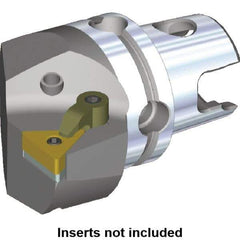 Kennametal - Right Hand Cut, Size KM40, TN.. Insert Compatiblity, Internal or External Modular Turning & Profiling Cutting Unit Head - 27mm Ctr to Cutting Edge, 40mm Head Length, Through Coolant, Series M-Clamping - Caliber Tooling