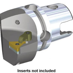 Kennametal - Left Hand Cut, Size KM40, TN.. Insert Compatiblity, Internal or External Modular Turning & Profiling Cutting Unit Head - 27mm Ctr to Cutting Edge, 40mm Head Length, Through Coolant, Series M-Clamping - Caliber Tooling