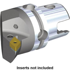 Kennametal - Left Hand Cut, Size KM40, DN.. Insert Compatiblity, Internal or External Modular Turning & Profiling Cutting Unit Head - 27mm Ctr to Cutting Edge, 40mm Head Length, Through Coolant, Series Kenlever - Caliber Tooling