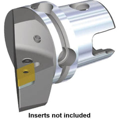 Kennametal - Right Hand Cut, Size KM40, DN.. Insert Compatiblity, Modular Turning & Profiling Cutting Unit Head - 27mm Ctr to Cutting Edge, 40mm Head Length, Through Coolant, Series Kenlever - Caliber Tooling