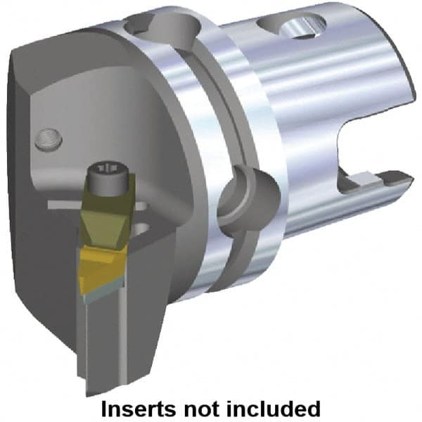 Kennametal - Right Hand Cut, Size KM50, V.GR.. Insert Compatiblity, Modular Turning & Profiling Cutting Unit Head - 35mm Ctr to Cutting Edge, 50mm Head Length, Through Coolant, Series Top Notch - Caliber Tooling