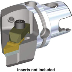 Kennametal - V.GR.. Insert, 50mm Head Length, Modular Grooving Cutting Unit Head - Left Hand Cut, System Size KM40, Through Coolant, Series Top Notch - Caliber Tooling