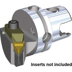 Kennametal - V.GR.. Insert, 40mm Head Length, Modular Grooving Cutting Unit Head - Left Hand Cut, System Size KM40, Through Coolant, Series Top Notch - Caliber Tooling