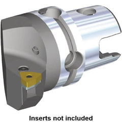 Kennametal - Right Hand Cut, Size KM40, WN.. Insert Compatiblity, Internal or External Modular Turning & Profiling Cutting Unit Head - 27mm Ctr to Cutting Edge, 40mm Head Length, Through Coolant, Series Kenlever - Caliber Tooling