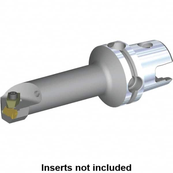 Kennametal - Insert Style NG 3R, 70mm Head Length, Left Hand Cut, Internal Modular Threading Cutting Unit Head - System Size KM40TS, 17mm Center to Cutting Edge, Series Top Notch - Caliber Tooling