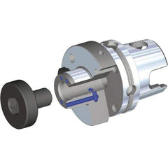 Kennametal - KM80ATC Modular Connection 2" Pilot Diam Shell Mill Holder - 2.165" Flange to Nose End Projection, 4.88" Nose Diam, 1-14 Lock Screw, Through-Spindle Coolant - Exact Industrial Supply