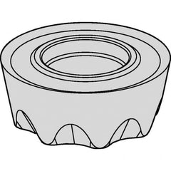 Kennametal - RPET1605M0 GE Grade KCSM30 Carbide Milling Insert - TiAlN Finish, 0.2189" Thick, 16mm Inscribed Circle - Caliber Tooling