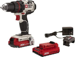 Porter-Cable - 20 Volt 1/2" Chuck Pistol Grip Handle Cordless Drill - 0-400 & 0-1600 RPM, Keyless Chuck, Reversible, 2 Lithium-Ion Batteries Included - Caliber Tooling