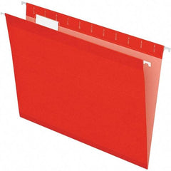 Pendaflex - 8-1/2 x 11", Letter Size, Red, Hanging File Folder - 11 Point Stock, 1/5 Tab Cut Location - Caliber Tooling