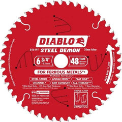 Freud - 6-3/4" Diam, 20mm Arbor Hole Diam, 48 Tooth Wet & Dry Cut Saw Blade - Carbide-Tipped, Burr-Free Action, Standard Round Arbor - Caliber Tooling