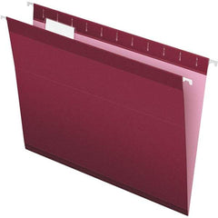 Pendaflex - 8-1/2 x 11", Letter Size, Burgundy, Hanging File Folder - 11 Point Stock, 1/5 Tab Cut Location - Caliber Tooling