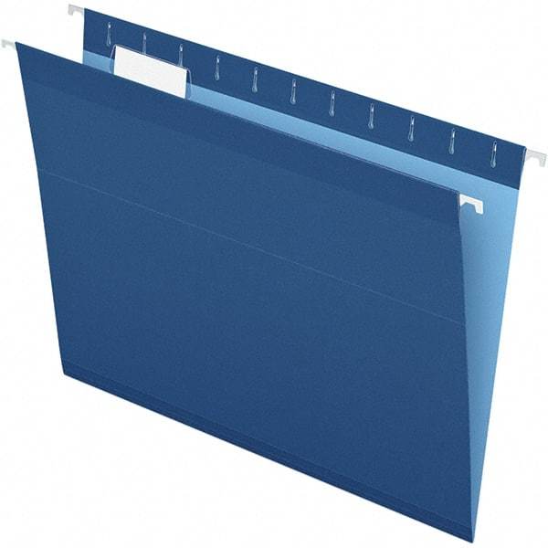 Pendaflex - 8-1/2 x 11", Letter Size, Navy, Hanging File Folder - 11 Point Stock, 1/5 Tab Cut Location - Caliber Tooling