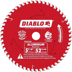 Freud - 5-7/8" Blade Diam, 52 Teeth, Carbide-Tipped Cold Saw Blade - 5/8" Arbor Hole Diam, 0.045" Blade Thickness - Caliber Tooling