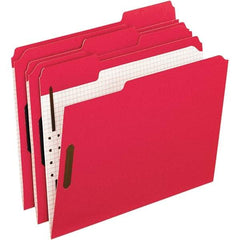 Pendaflex - 11-5/8 x 9-1/2", Letter Size, Red, File Folders with Top Tab - 11 Point Stock, Assorted Tab Cut Location - Caliber Tooling