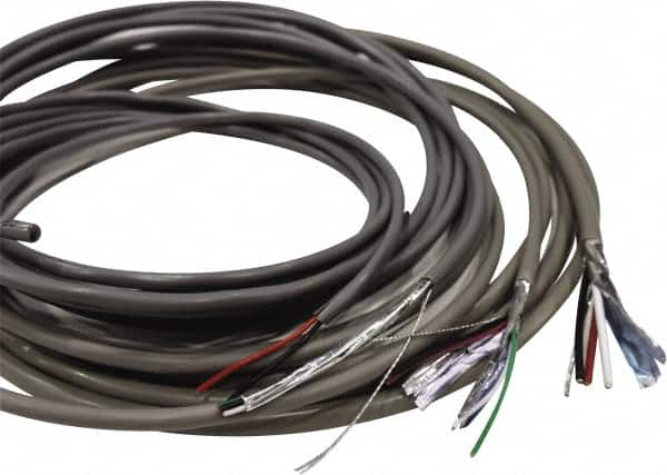 Made in USA - 18 AWG, 2 Wire, 1,000' OAL Unshielded Automation & Communication Cable - PVC Insulation, Bare Copper Conductor, 300 Volts, 0.144" OD - Caliber Tooling