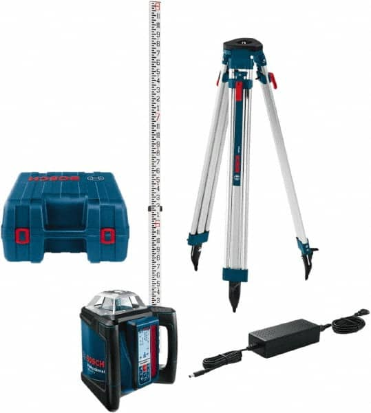 Bosch - 1,650' Measuring Range, 1/16" at 100' Accuracy, Self-Leveling Horizontal Rotary Slope Laser - ±5° Self Leveling Range, 1 Beam - Caliber Tooling