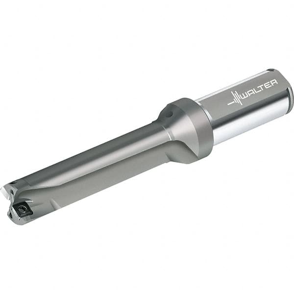 Walter - 112mm Max Drill Depth, 4xD, 28mm Diam, Indexable Insert Drill - 2 Inserts, 32mm Shank Diam, Straight Shank - Caliber Tooling